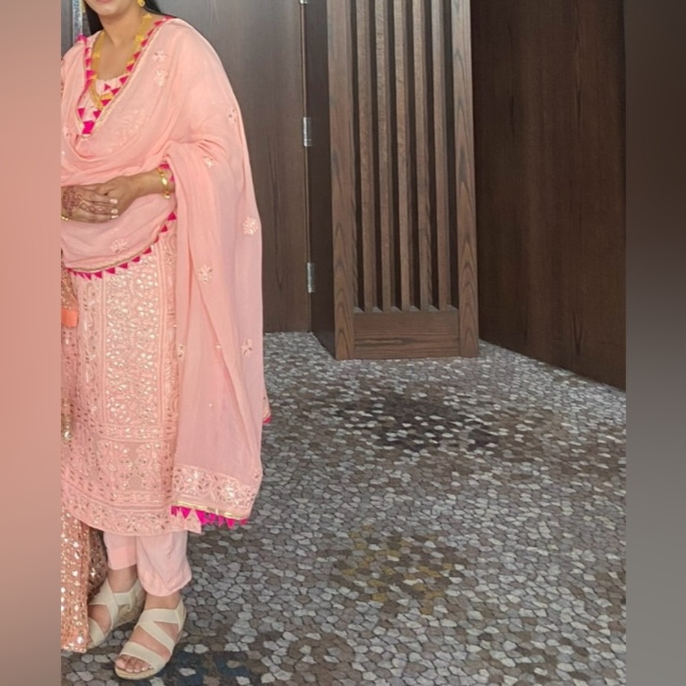 Elegant Pink Embroidered Indian suit XS to large